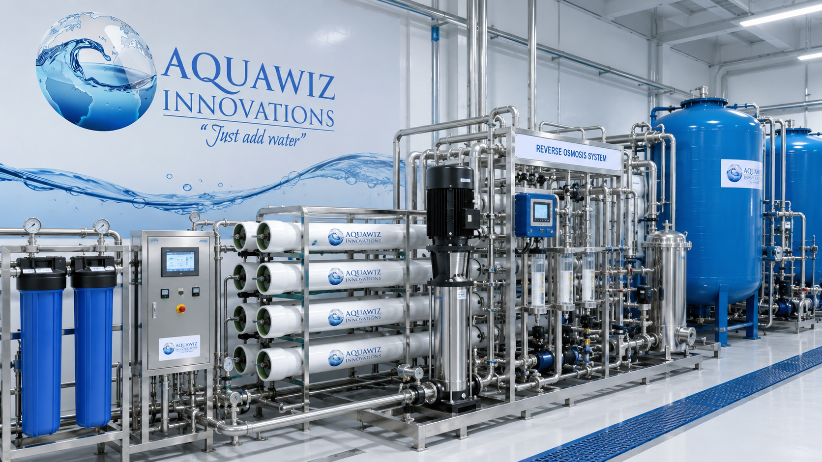 Containerised reverse osmosis water treatment plant